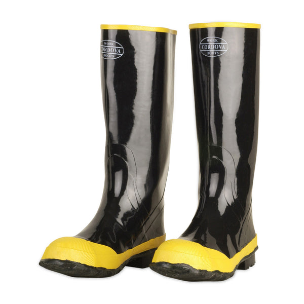 Cotton Lined Rubber Steel Toe Boots
