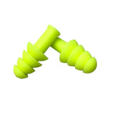 TPR Earplugs, Hi-Vis Lime - 100 Per Box