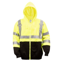 COR-BRITE™Type R, Class 3, Hi-Vis Lime Hooded Sweatshirt