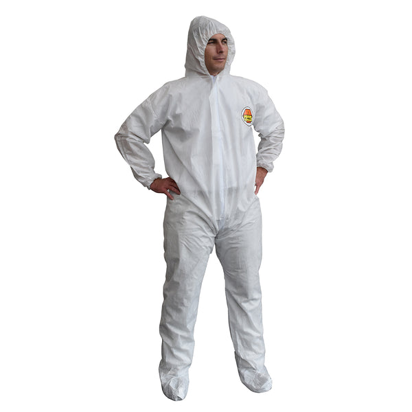 C-Max™ SMS Coveralls with Hood & Boots - Case of 25