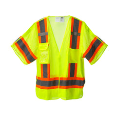 COR-BRITE™ Type R, Class 3, Five-Point Breakaway Vest - Lime