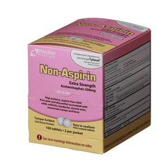 Acetaminophen Extra Strength, 500 mg (Compare to Tylenol Extra Strength) - 50 Packets of 2 Tablets