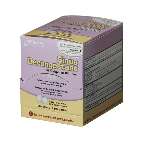 Sinus Decongestant (Compare to Sudafed PE) - 50 Packets of 2 Tablets