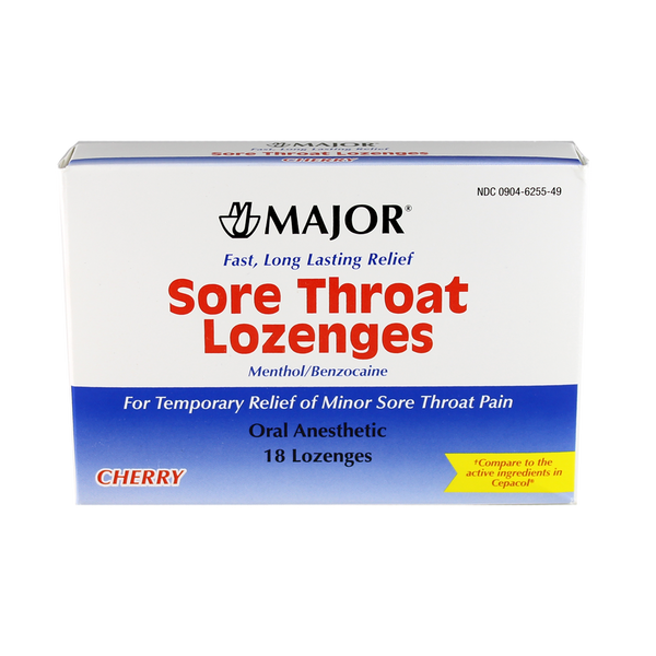 Cherry Sore Throat Lozenges - 18 Count