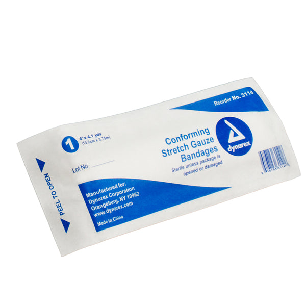 Sterile Gauze Bandage Roll, 4" x 4.1 yds