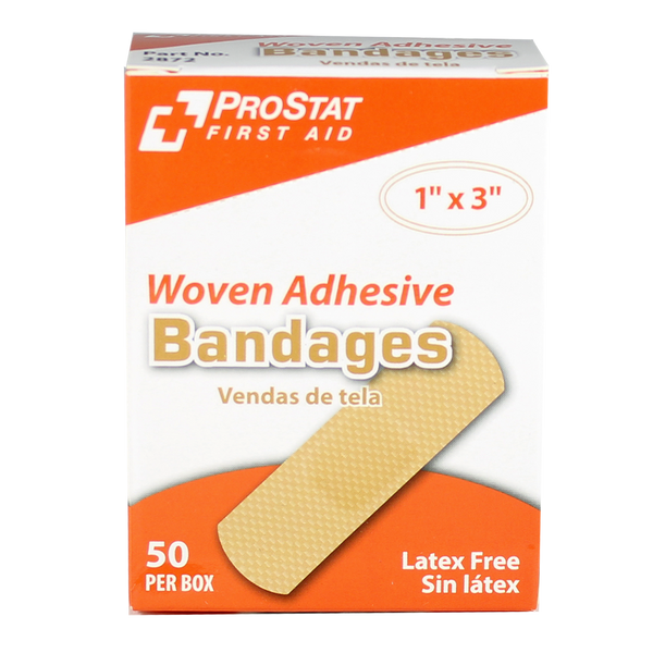 Woven Adhesive 1" x 3" Bandages - 50 Count