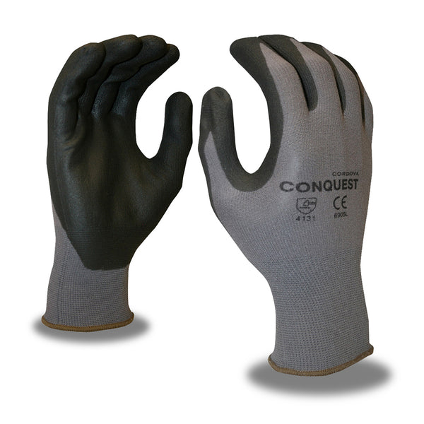 Conquest™ Premium, Nitrile/Polyurethane Foam Gloves - 12 Pairs