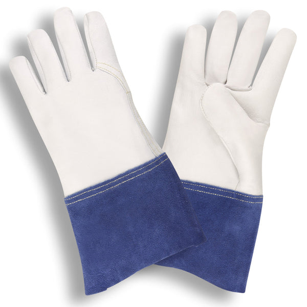 MIG-TIG Welder Premium Grain Goatskin Gloves - 12 Pairs