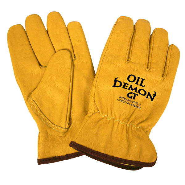 Oil Demon GT™ Premium Grain Goatskin Driver Gloves - 12 Pairs
