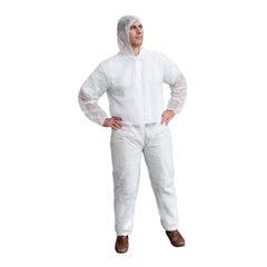 Polypropylene Protective Hooded Coveralls - Case of 25