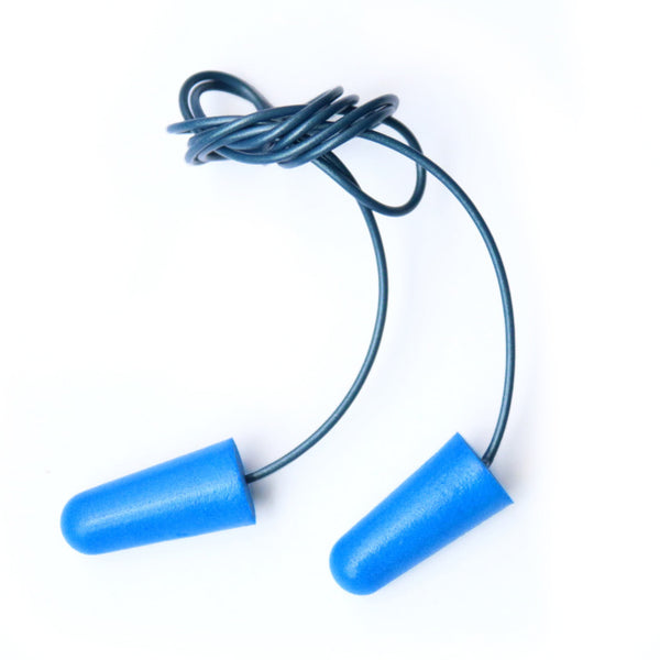 Blue Metal-Detectable Foam Earplugs - 100 Per Box