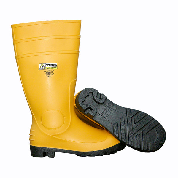 Polyester/Cotton Lined Yellow PVC Boots