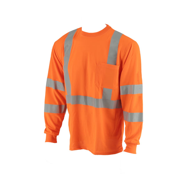 COR-BRITE™ Type R, Class 3, Hi-Vis Orange Long-Sleeve T-Shirt