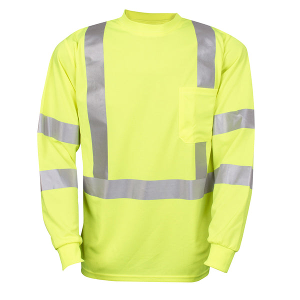 COR-BRITE™ Type R, Class 3, Hi-Vis Lime Long Sleeve T-Shirt