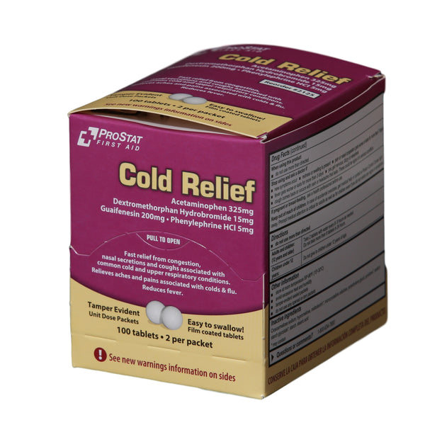 Multi-Symptom Cold Relief (Compare to Tylenol Cold & Flu Severe) - 50 Packets of 2 Tablets