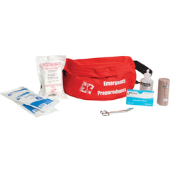 red medical first aid kit fanny pack
