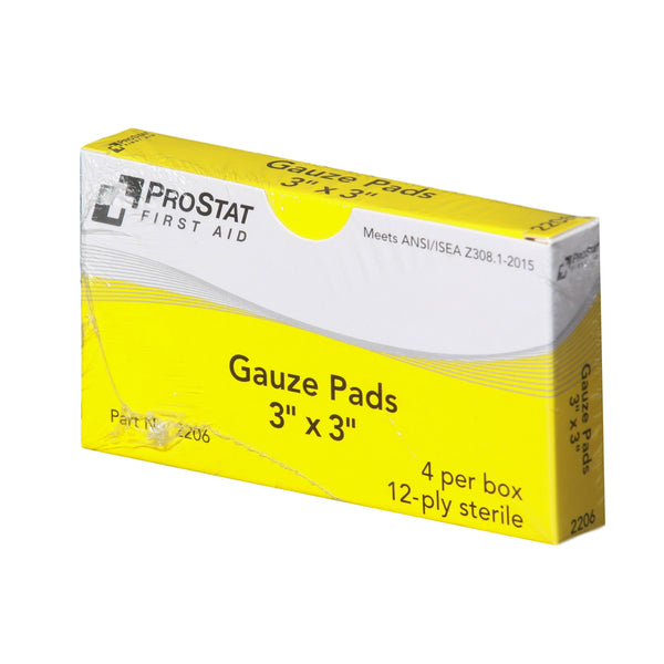 Gauze Pads, 3" x 3" - 4 Per Box