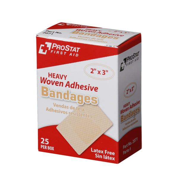 Heavy Woven Adhesive Patch Bandages - 25 Count