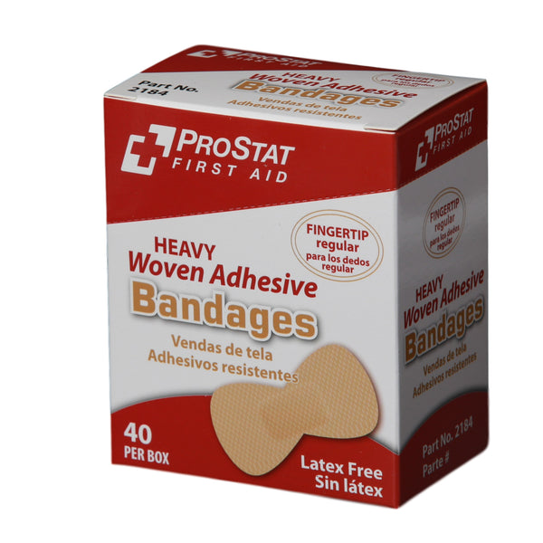 Heavy Woven Adhesive Fingertip Bandages - 40 Count