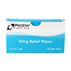 Sting Relief Wipes - 10 Per Box