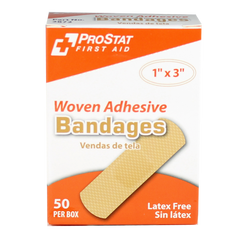 Woven Adhesive 1" x 3" Bandages - 50 Count